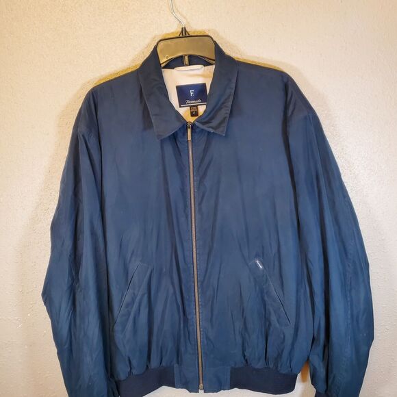 Faconnable Men's Bomber Jacket Size LT Navy - Picture 7 of 16